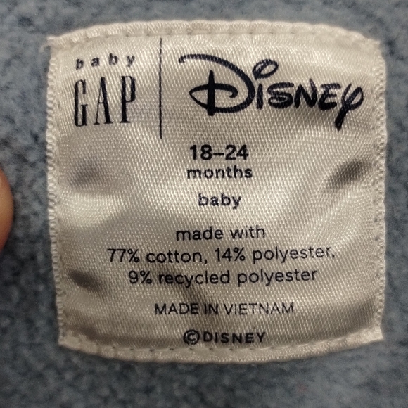 -Baby Gap Mickey Mouse Blue Long sleeve pullover sweater sz 18-24 Months Baby - Picture 6 of 14
